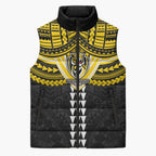 Personalized Richmond Tigers Sleeveless Puffer Jacket Polynesian Tribal Pattern Heritage Football