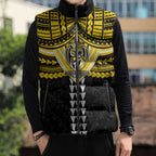 Personalized Richmond Tigers Sleeveless Puffer Jacket Polynesian Tribal Pattern Heritage Football