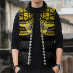 Personalized Richmond Tigers Sleeveless Puffer Jacket Polynesian Tribal Pattern Heritage Football