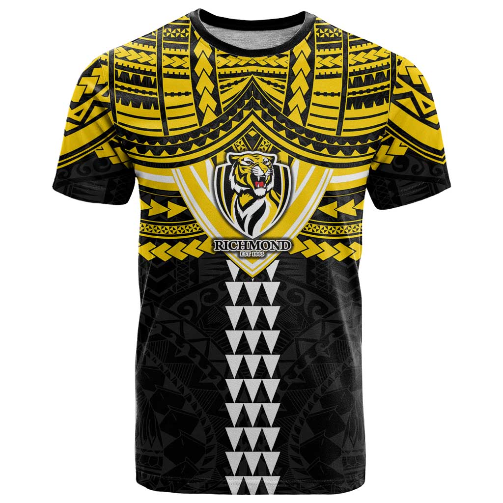 Personalized Richmond Tigers T Shirt Polynesian Tribal Pattern Heritage Football