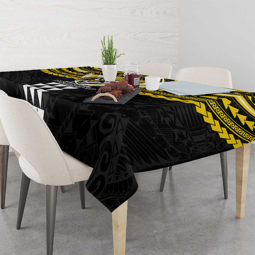 Personalized Richmond Tigers Tablecloth Polynesian Tribal Pattern Heritage Football