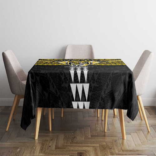 Personalized Richmond Tigers Tablecloth Polynesian Tribal Pattern Heritage Football