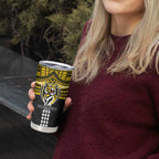 Personalized Richmond Tigers Tumbler Cup Polynesian Tribal Pattern Heritage Football