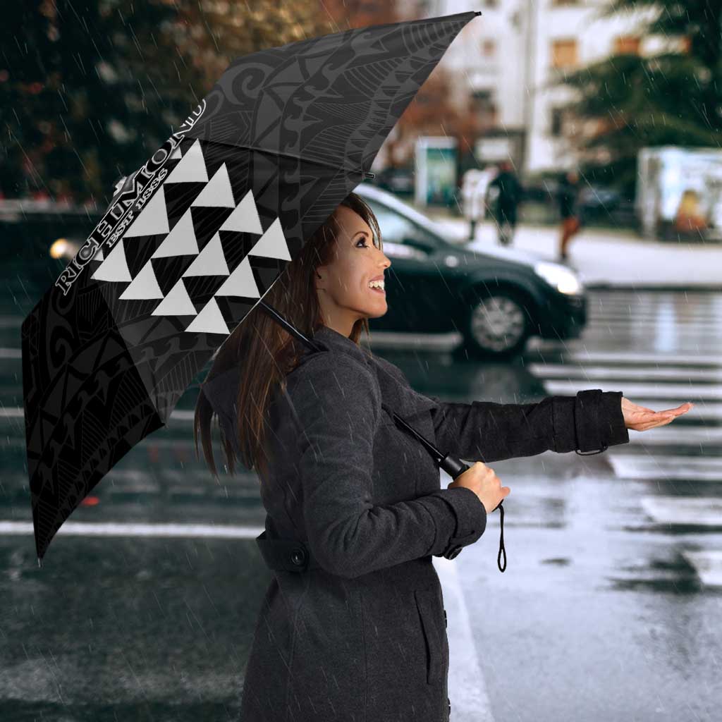 Personalized Richmond Tigers Umbrella Polynesian Tribal Pattern Heritage Football