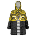 Personalized Richmond Tigers Wearable Blanket Hoodie Polynesian Tribal Pattern Heritage Football