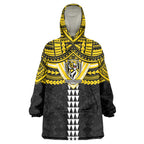 Personalized Richmond Tigers Wearable Blanket Hoodie Polynesian Tribal Pattern Heritage Football