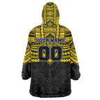 Personalized Richmond Tigers Wearable Blanket Hoodie Polynesian Tribal Pattern Heritage Football