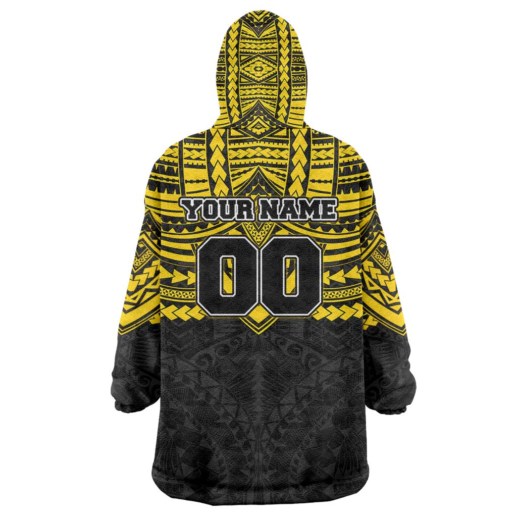 Personalized Richmond Tigers Wearable Blanket Hoodie Polynesian Tribal Pattern Heritage Football
