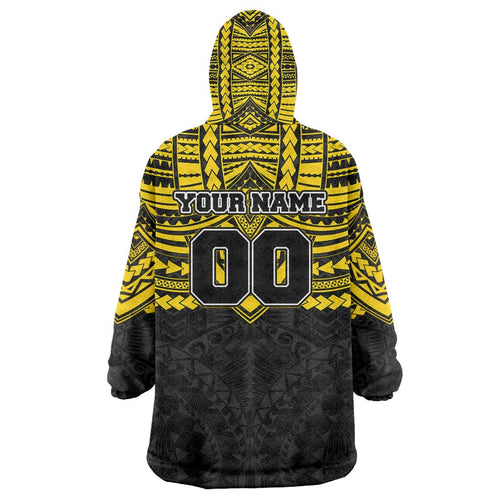 Personalized Richmond Tigers Wearable Blanket Hoodie Polynesian Tribal Pattern Heritage Football