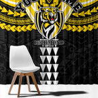 Personalized Richmond Tigers Window Curtain Polynesian Tribal Pattern Heritage Football
