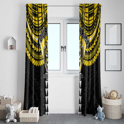 Personalized Richmond Tigers Window Curtain Polynesian Tribal Pattern Heritage Football