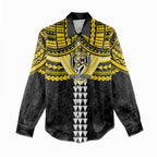 Personalized Richmond Tigers Women Casual Shirt Polynesian Tribal Pattern Heritage Football