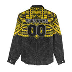 Personalized Richmond Tigers Women Casual Shirt Polynesian Tribal Pattern Heritage Football