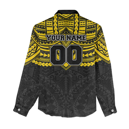 Personalized Richmond Tigers Women Casual Shirt Polynesian Tribal Pattern Heritage Football