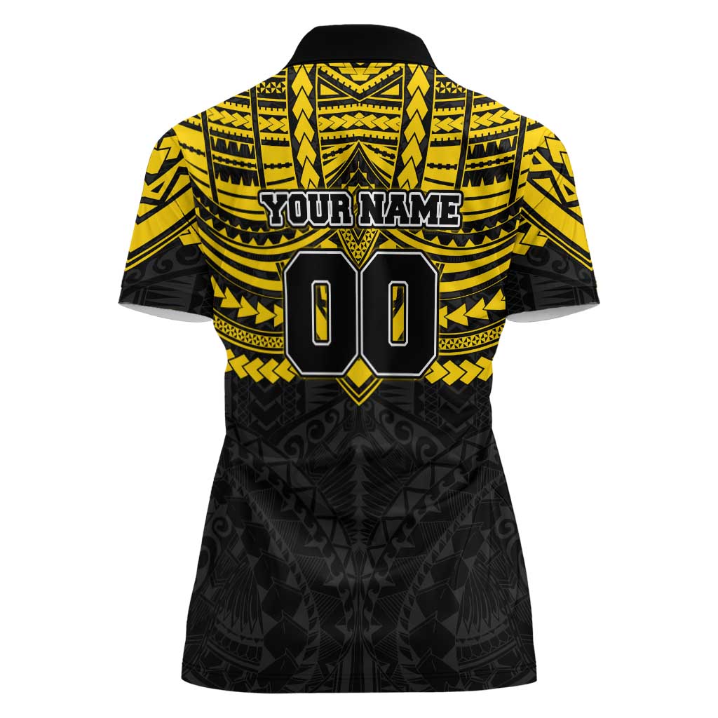 Personalized Richmond Tigers Women Polo Shirt Polynesian Tribal Pattern Heritage Football