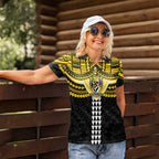 Personalized Richmond Tigers Women Polo Shirt Polynesian Tribal Pattern Heritage Football