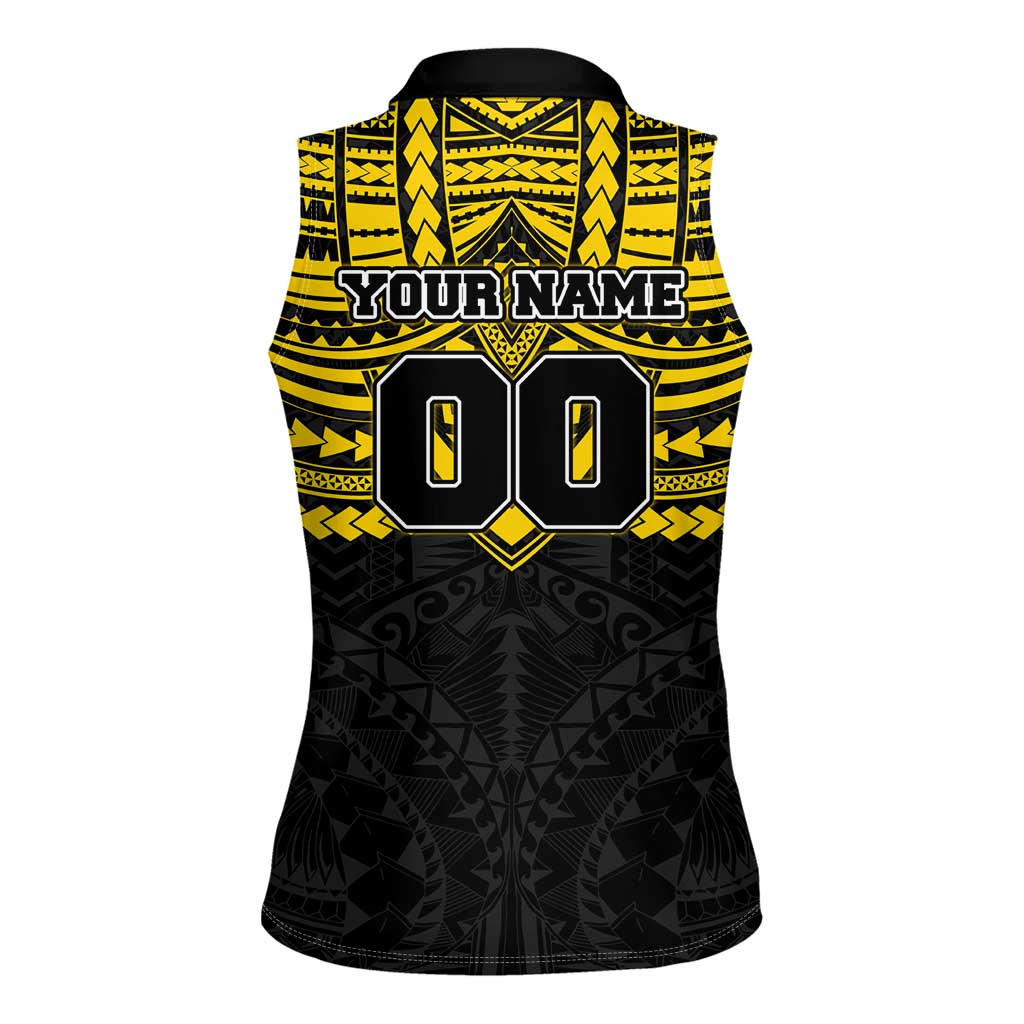 Personalized Richmond Tigers Women Sleeveless Polo Shirt Polynesian Tribal Pattern Heritage Football
