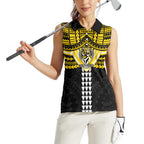 Personalized Richmond Tigers Women Sleeveless Polo Shirt Polynesian Tribal Pattern Heritage Football