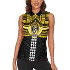 Personalized Richmond Tigers Women Sleeveless Polo Shirt Polynesian Tribal Pattern Heritage Football
