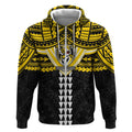 Personalized Richmond Tigers Zip Hoodie Polynesian Tribal Pattern Heritage Football