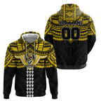Personalized Richmond Tigers Zip Hoodie Polynesian Tribal Pattern Heritage Football