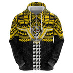 Personalized Richmond Tigers Zip Hoodie Polynesian Tribal Pattern Heritage Football