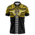 Personalized Richmond Tigers Zipper Polo Shirt Polynesian Tribal Pattern Heritage Football