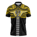 Personalized Richmond Tigers Zipper Polo Shirt Polynesian Tribal Pattern Heritage Football