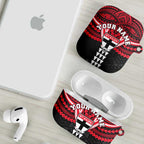 Personalized St Kilda Saints AirPods Case Polynesian Tribal Pattern Heritage Football