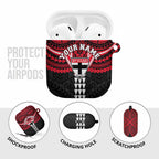 Personalized St Kilda Saints AirPods Case Polynesian Tribal Pattern Heritage Football