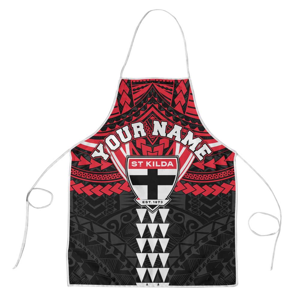 Personalized St Kilda Saints Apron Polynesian Tribal Pattern Heritage Football