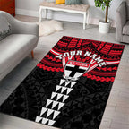 Personalized St Kilda Saints Area Rug Polynesian Tribal Pattern Heritage Football