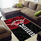 Personalized St Kilda Saints Area Rug Polynesian Tribal Pattern Heritage Football