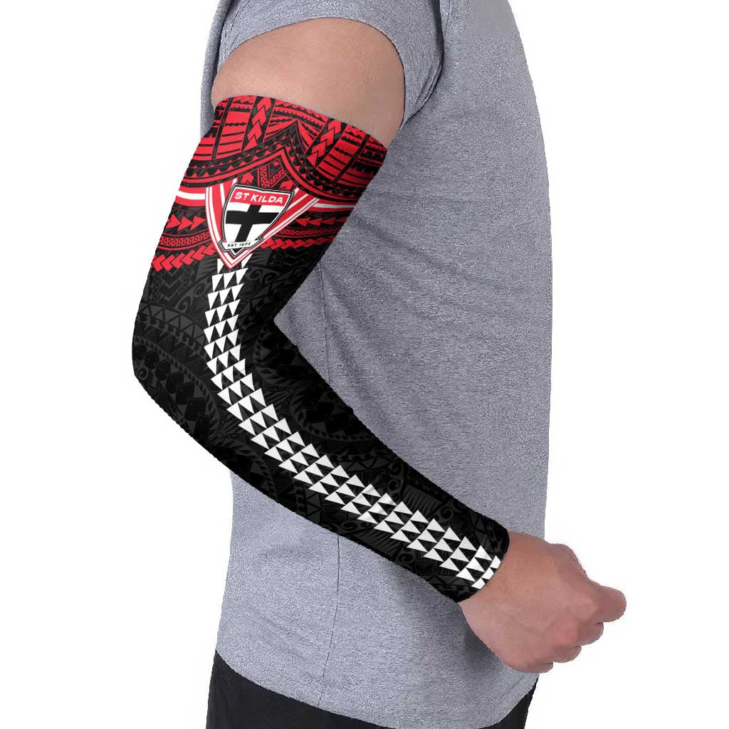 Personalized St Kilda Saints Arm Sleeves Polynesian Tribal Pattern Heritage Football