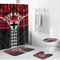 Personalized St Kilda Saints Bathroom Set Polynesian Tribal Pattern Heritage Football
