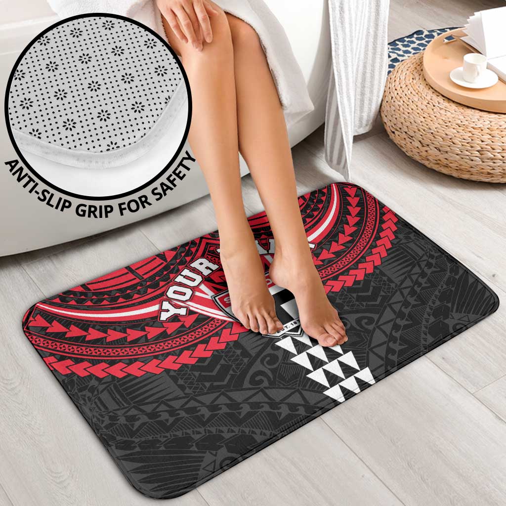 Personalized St Kilda Saints Bathroom Set Polynesian Tribal Pattern Heritage Football