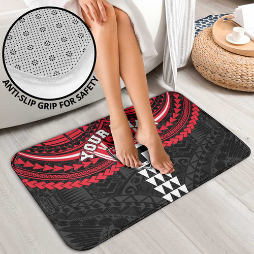 Personalized St Kilda Saints Bathroom Set Polynesian Tribal Pattern Heritage Football