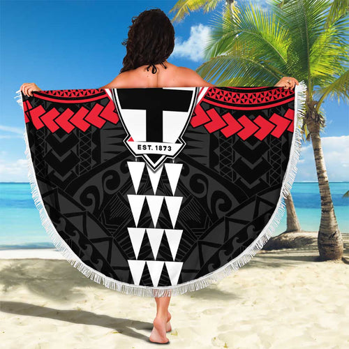 Personalized St Kilda Saints Beach Blanket Polynesian Tribal Pattern Heritage Football