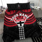 Personalized St Kilda Saints Bedding Set Polynesian Tribal Pattern Heritage Football