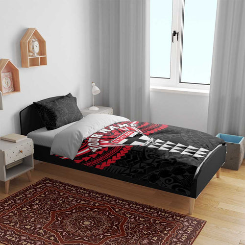 Personalized St Kilda Saints Bedding Set Polynesian Tribal Pattern Heritage Football