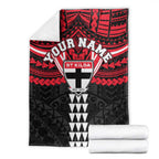 Personalized St Kilda Saints Blanket Polynesian Tribal Pattern Heritage Football