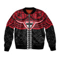 Personalized St Kilda Saints Bomber Jacket Polynesian Tribal Pattern Heritage Football