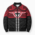 Personalized St Kilda Saints Bomber Puffer Jacket Polynesian Tribal Pattern Heritage Football