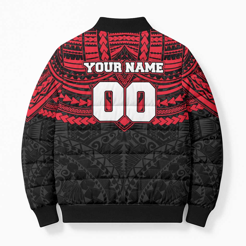 Personalized St Kilda Saints Bomber Puffer Jacket Polynesian Tribal Pattern Heritage Football