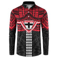 Personalized St Kilda Saints Button Sweatshirt Polynesian Tribal Pattern Heritage Football