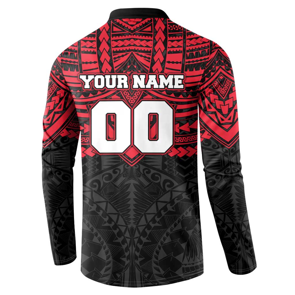 Personalized St Kilda Saints Button Sweatshirt Polynesian Tribal Pattern Heritage Football