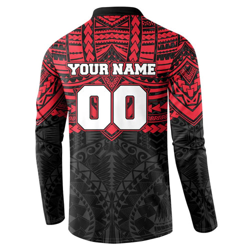 Personalized St Kilda Saints Button Sweatshirt Polynesian Tribal Pattern Heritage Football