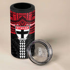 Personalized St Kilda Saints 4 in 1 Can Cooler Tumbler Polynesian Tribal Pattern Heritage Football