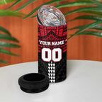 Personalized St Kilda Saints 4 in 1 Can Cooler Tumbler Polynesian Tribal Pattern Heritage Football