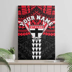 Personalized St Kilda Saints Canvas Wall Art Polynesian Tribal Pattern Heritage Football